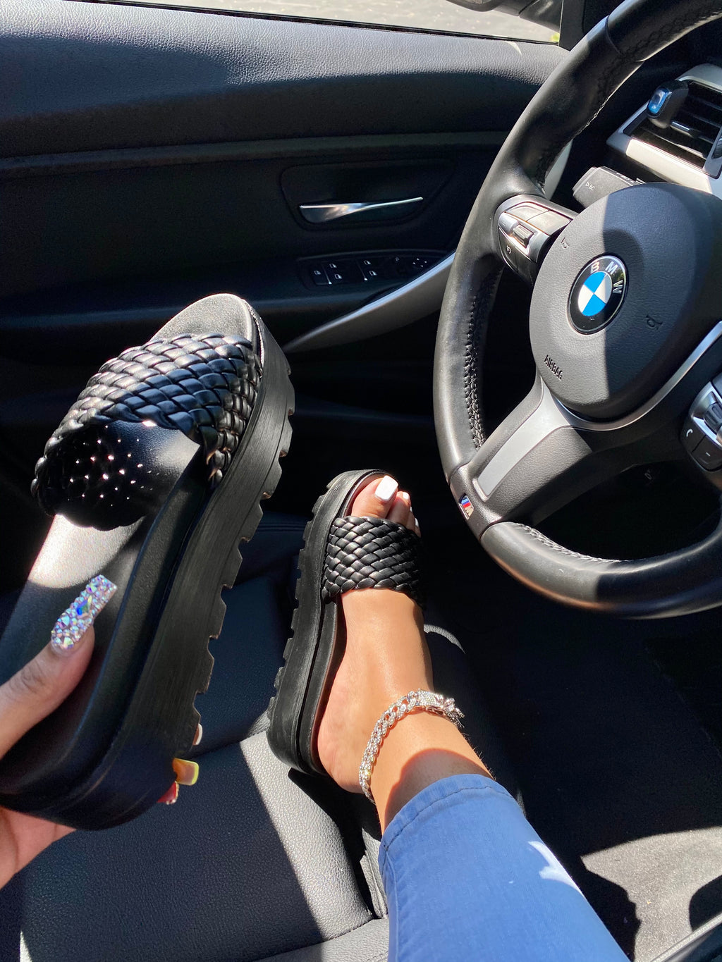 Dream Platform Sandals Black